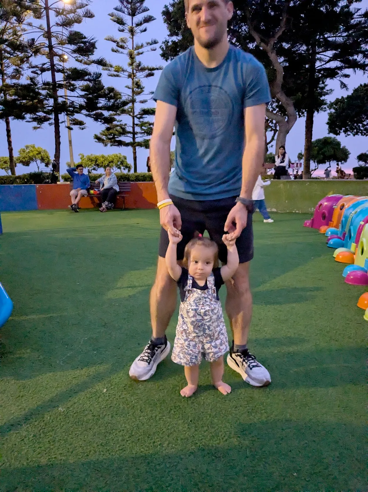 Lots of playgrounds to practice walking